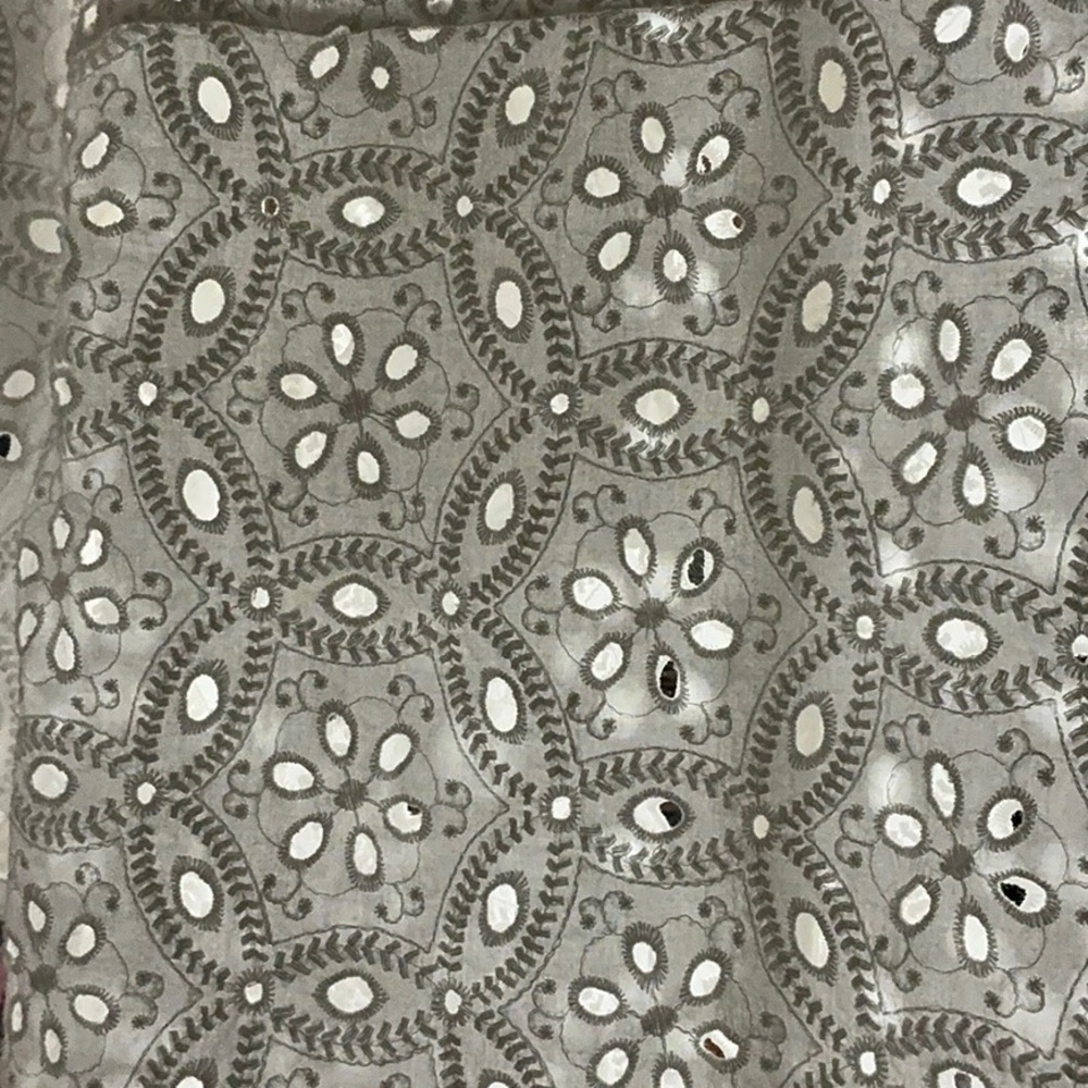 POL White Cotton Eyelet Button Down Textured Blouse - Picture 2 of 8